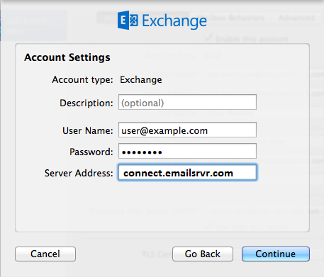 Manual Configure Mac Email Account